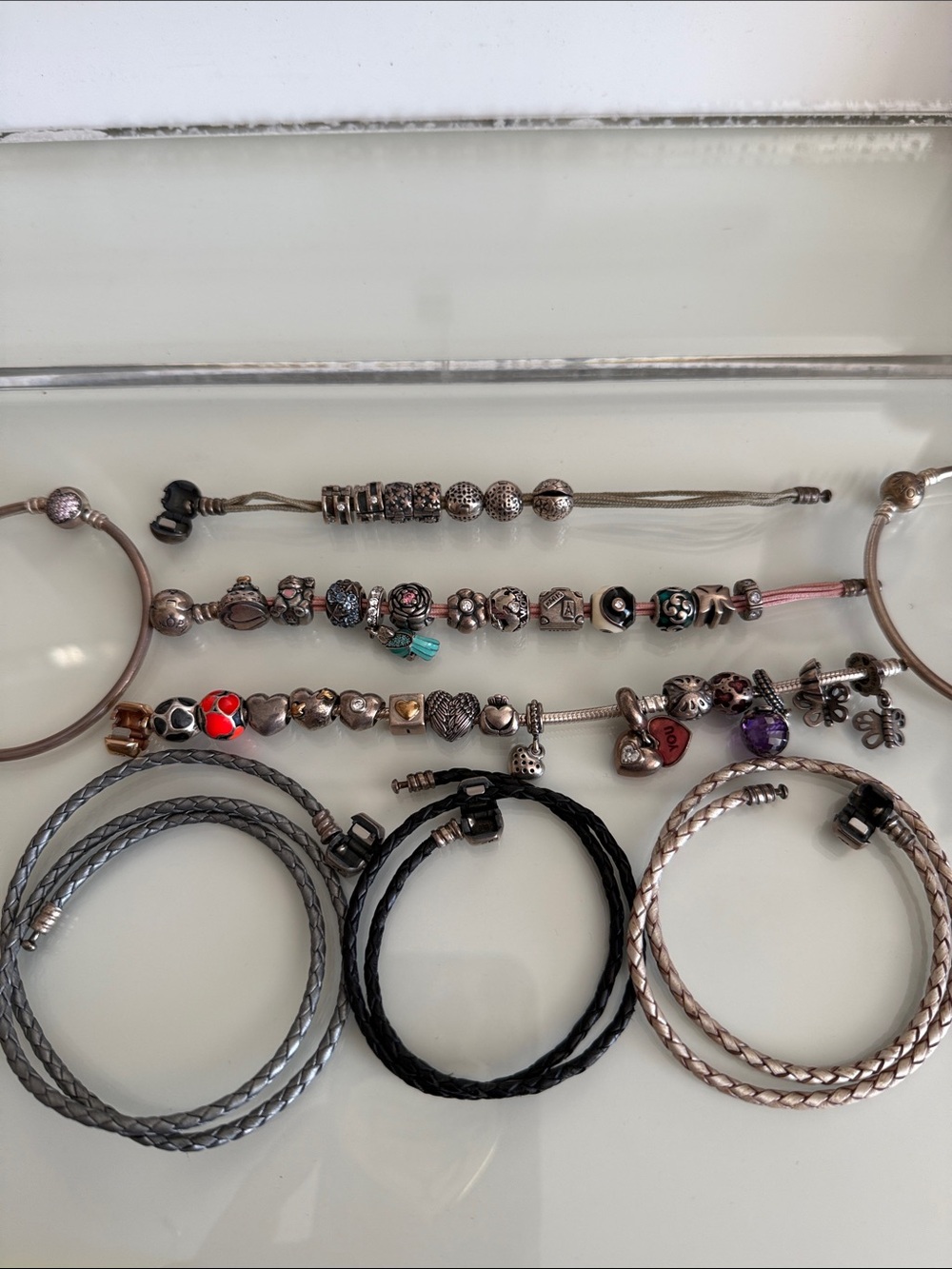 My entire Pandora Collection lot of beads and bracelets with bonus bracelet!